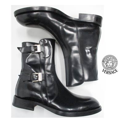 楽天市場】ヴェルサーチ VERSACE メンズ レザーブーツ 靴 SU2518