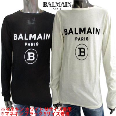 楽天市場】バルマン BALMAIN メンズ トップス ロンT 長袖 ロゴ 2color