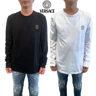 楽天市場】ヴェルサーチ VERSACE ロンT 長袖 メンズ ロングTシャツ 2色