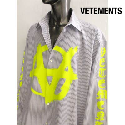 楽天市場】ヴェトモン VETEMENTS メンズ トップス シャツ 長袖 ロゴ
