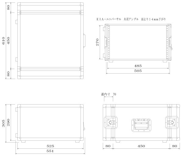 楽天市場】ARMOR アルモア 6U RACKCASE D450mm 黒 01ブラック