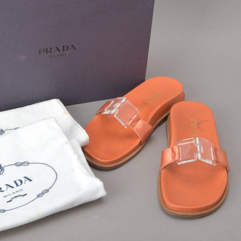 楽天市場】PRADA プラダ（カラーオレンジ）（サンダル｜レディース靴