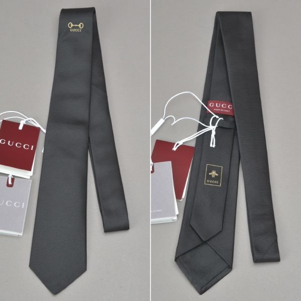 楽天市場】新品 GUCCI グッチ ホースビット ネクタイ ブラック 大剣7cm