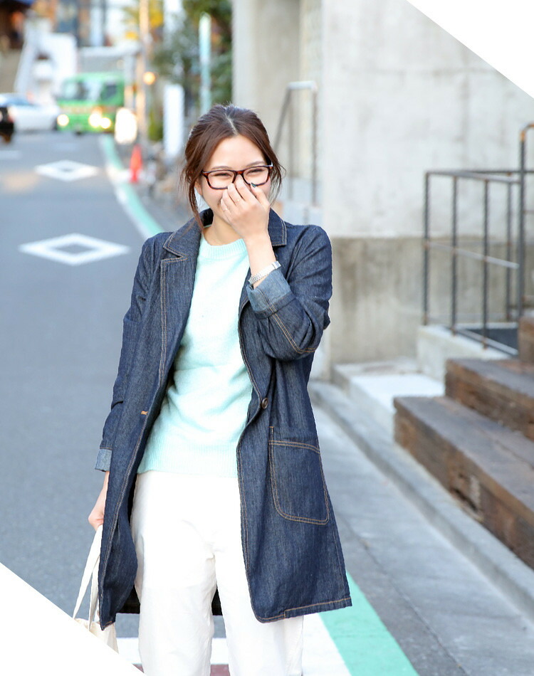 楽天市場】スプリング デニム チェスターコート 春コート スプリング