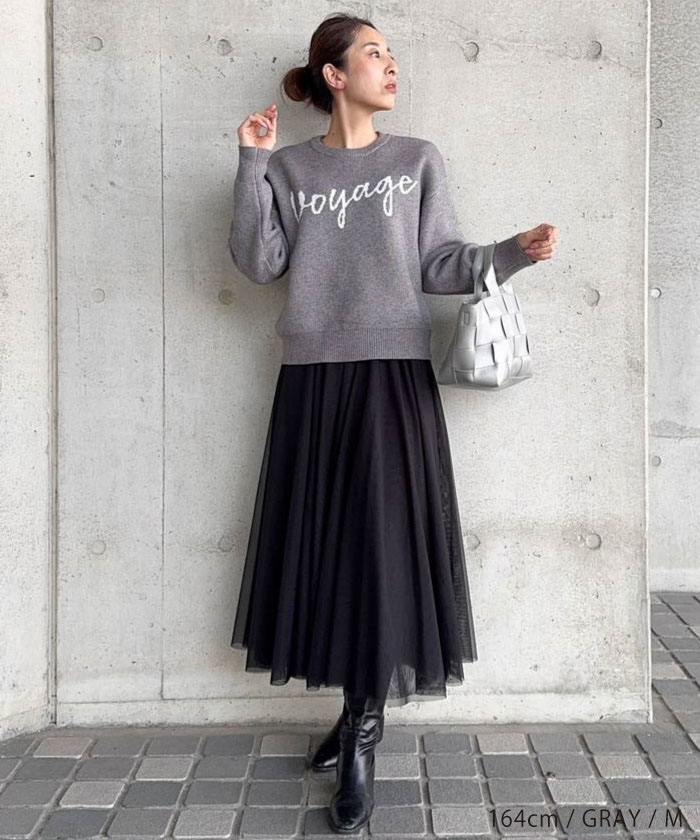 楽天市場】ロゴニットトップス レディース 春 ロゴニット トップス