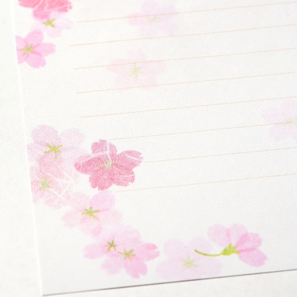 楽天市場】便箋6枚・封筒3枚ミニレターセット｜桜絵双紙 ｜便箋サイズ