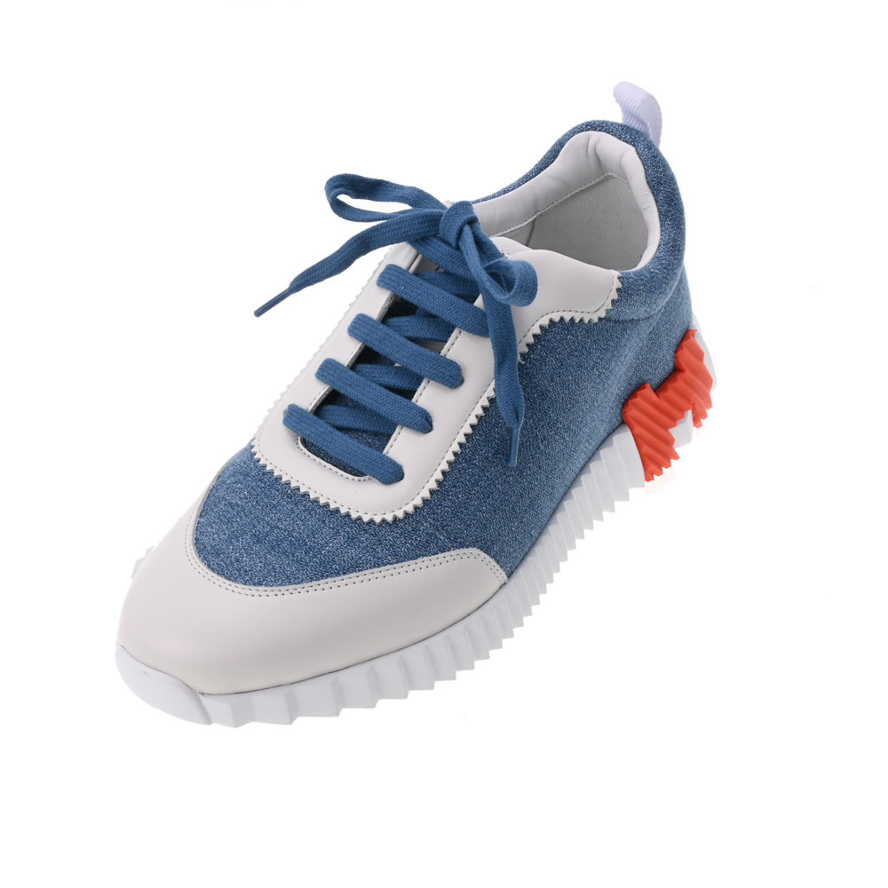 楽天市場】HERMES エルメス バウンシング サイズ41ハーフ 青/白 メンズ