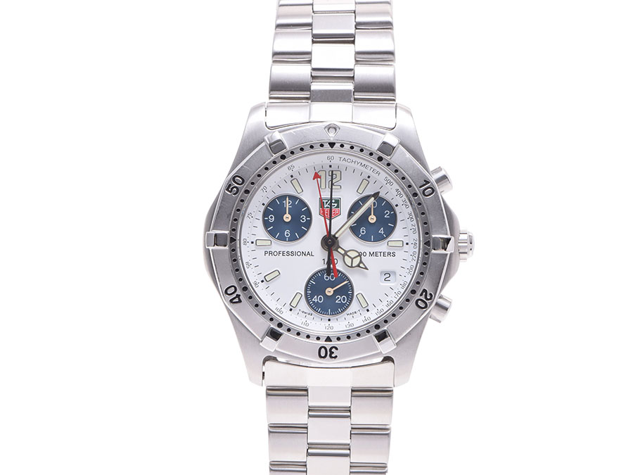 楽天市場】中古 タグホイヤー CK1111 プロフェッショナル クロノ SS 白