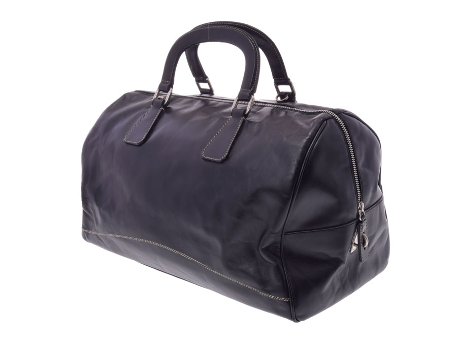 楽天市場】中古 プラダ ミニボストンバッグ レザー 黒 ストラップ付