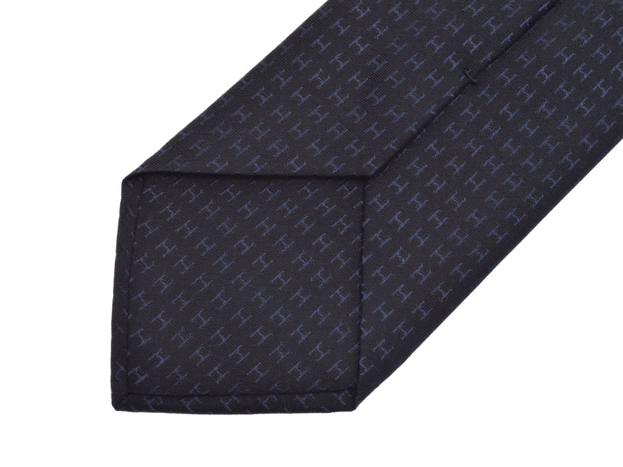 楽天市場】新品 エルメス ネクタイ H柄 シルク100％ 黒/マリン HERMES