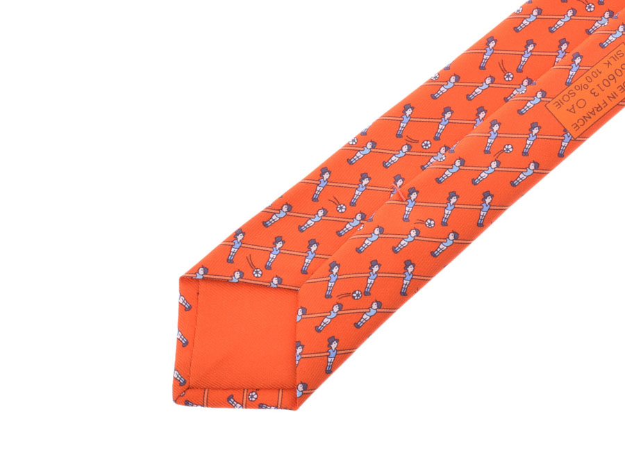楽天市場】新品 エルメス ネクタイ サッカー シルク100％ オレンジ系