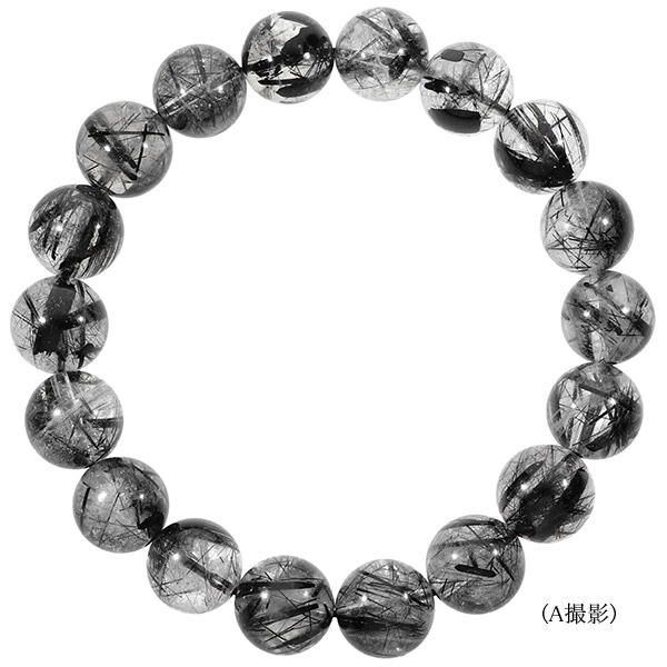 楽天市場】ブラックルチルクォーツ ブレスレット 11mm 18.5cm メンズL