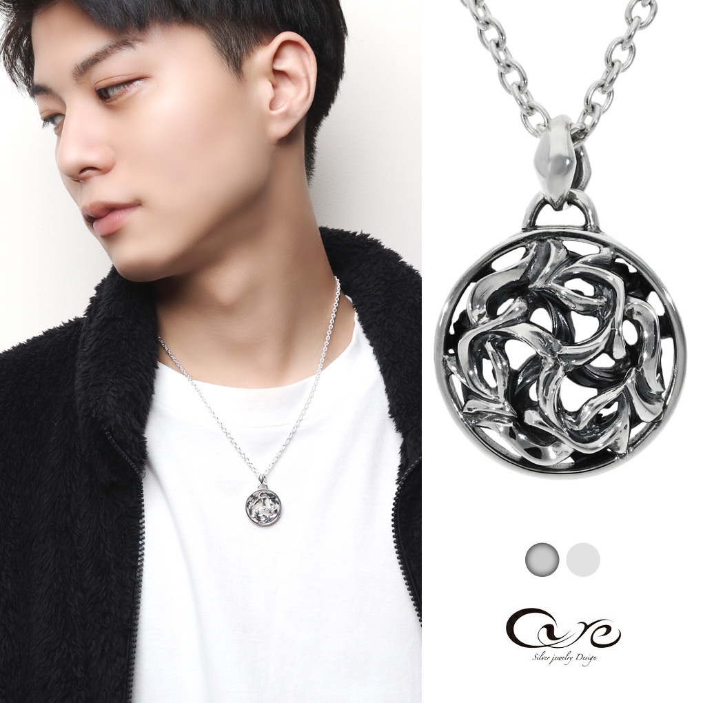 楽天市場】選べる2種 ラウンド バイン ネックレス ペンダント