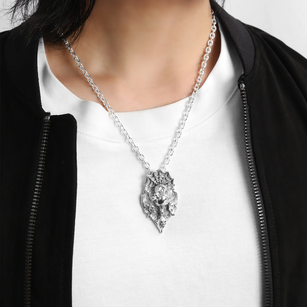 楽天市場】F.A.L ノーフェイス ピエロ スカル ネックレス ペンダント