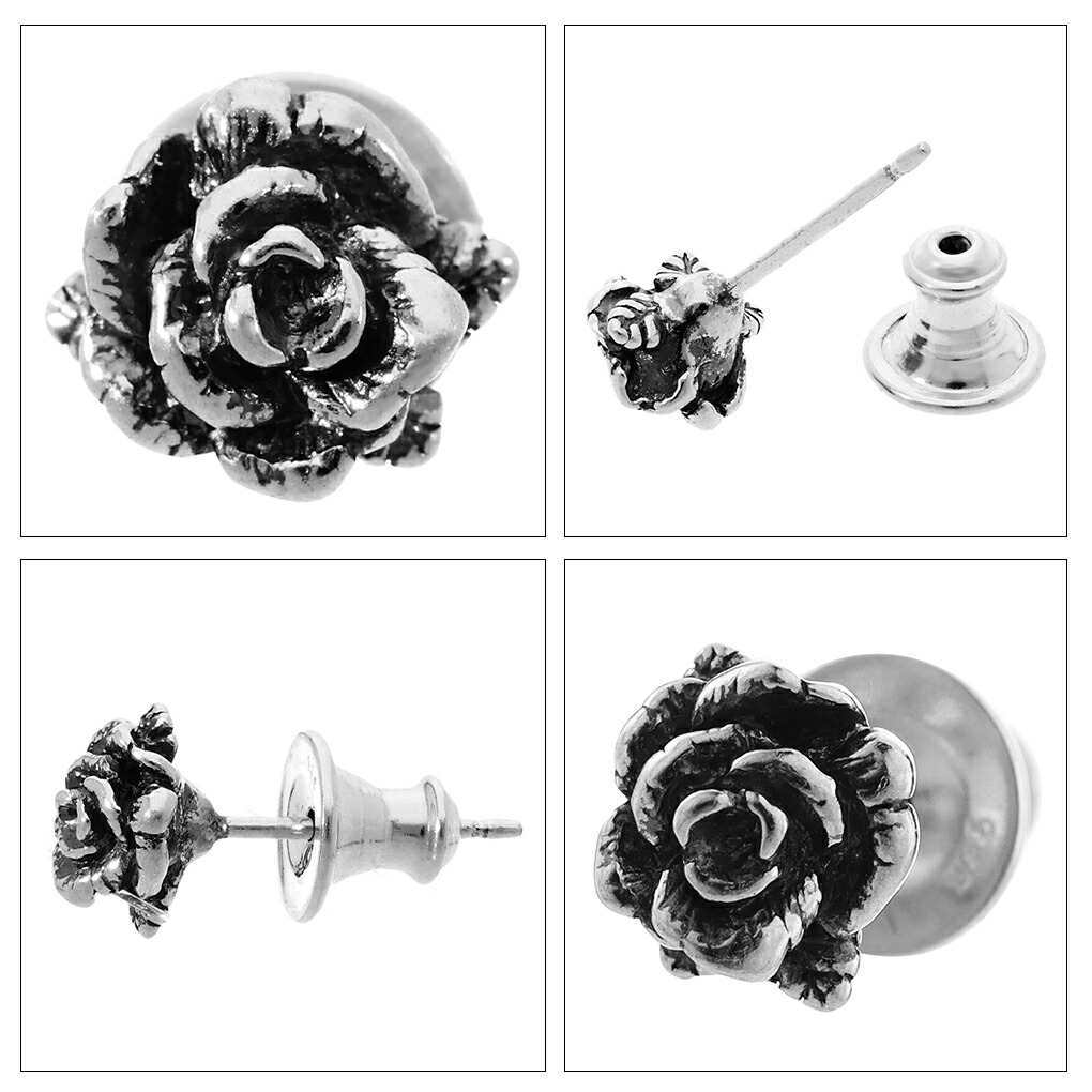 楽天市場】GIGOR ガラード ピアス 1P 片耳用 シルバー ローズ バラ