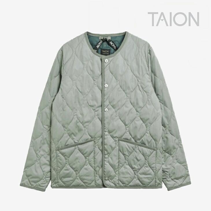 楽天市場】・TAION｜Military Crew Neck Down Jacket/ タイオン