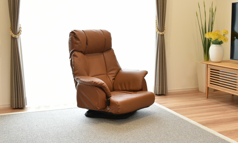 楽天市場】【送料無料】本革 ベローナ 回転座椅子 座椅子 無段階