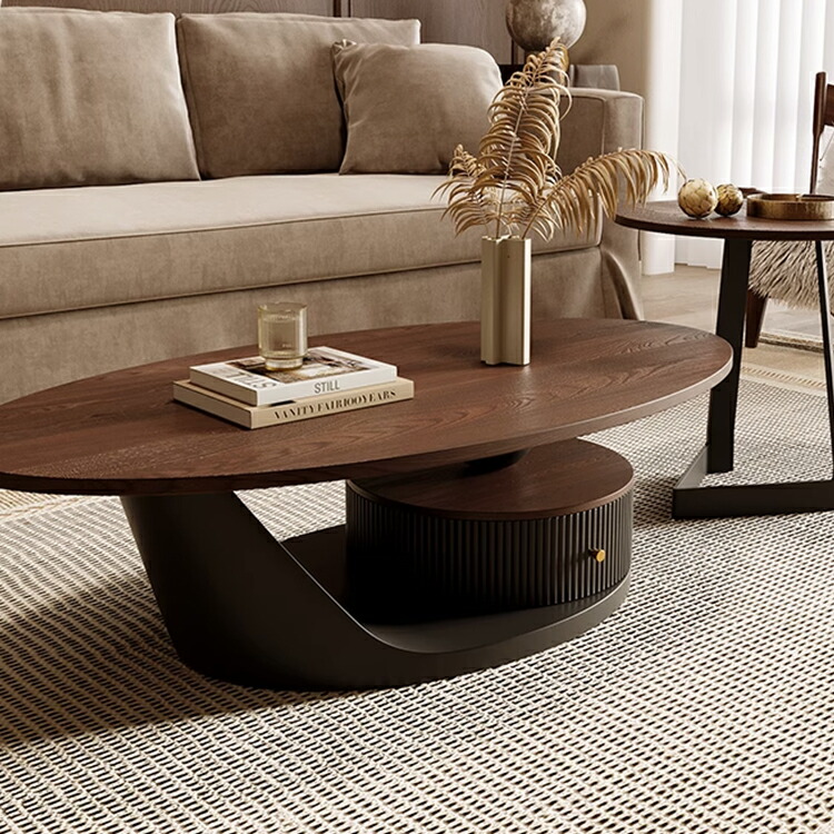 楽天市場】センターテーブル ブラウン 引き出し付き 木製 幅120cm 木目