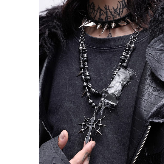 楽天市場】V系 メンズ ネックレス メンズ モード系 じゃらじゃら