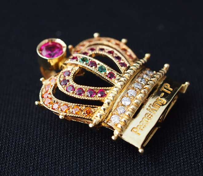 楽天市場】Peace king-TP ルビー＆ダイヤ＆ガーネット ネックレス k18