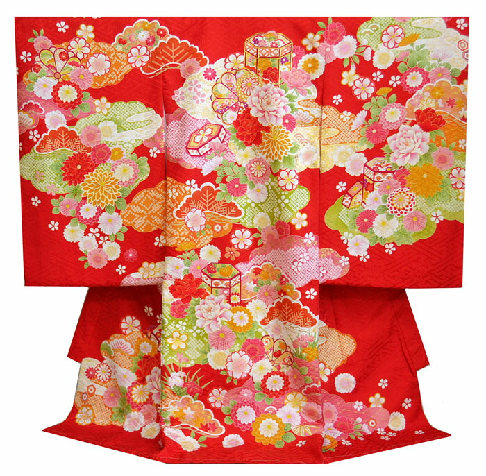 楽天市場】お宮参り 女の子 着物 女児 正絹 初着 産着 お祝い着 貝桶