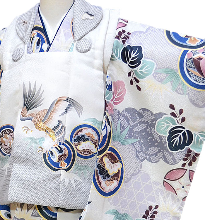 楽天市場】七五三 753 着物 3歳 男の子 被布セット 花うさぎ ブランド