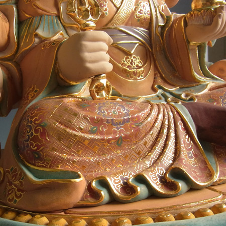 楽天市場】木彫り 仏像 彩色 八臂弁財天（八臂弁才天） 高さ60cm 楠製