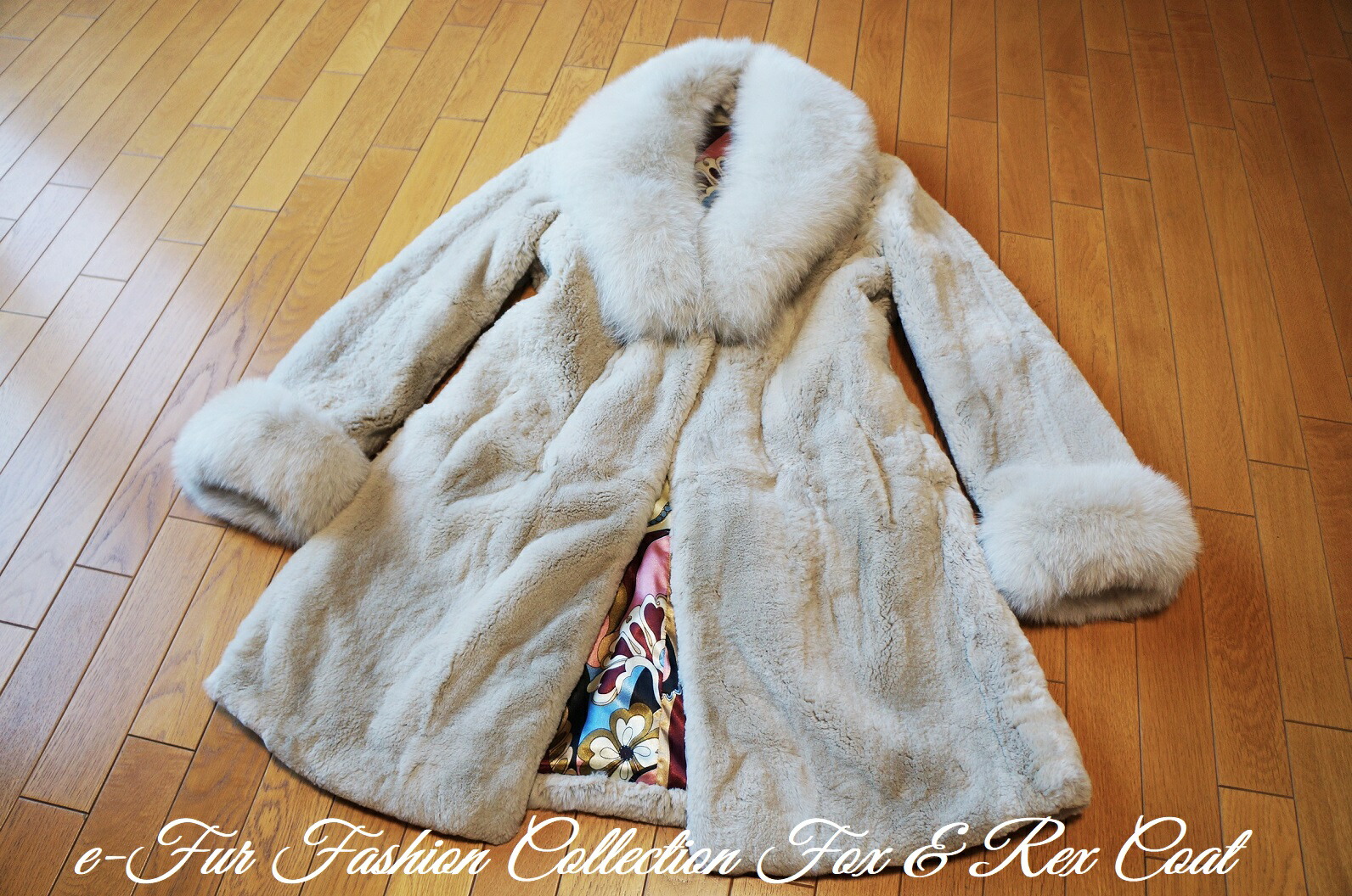 レリアン カシミヤ80％ セーブル混フォックスファー Aラインコート 13