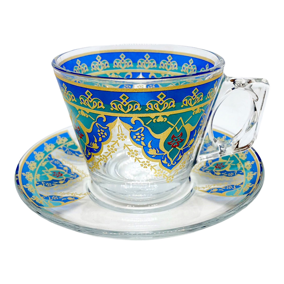 楽天市場】トルコ製 チャイカップ ソーサー セット 耐熱ガラス A-28