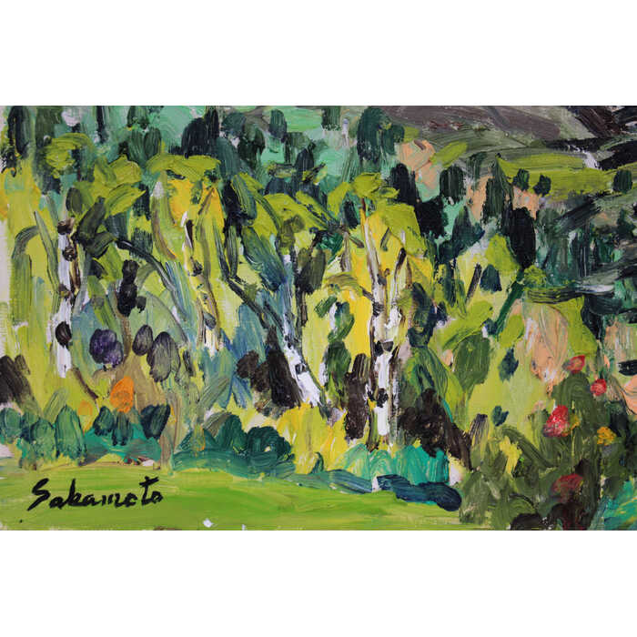 楽天市場】絵画 坂元輝行 油絵・油彩画 『大雪山黒岳』 山 木 自然