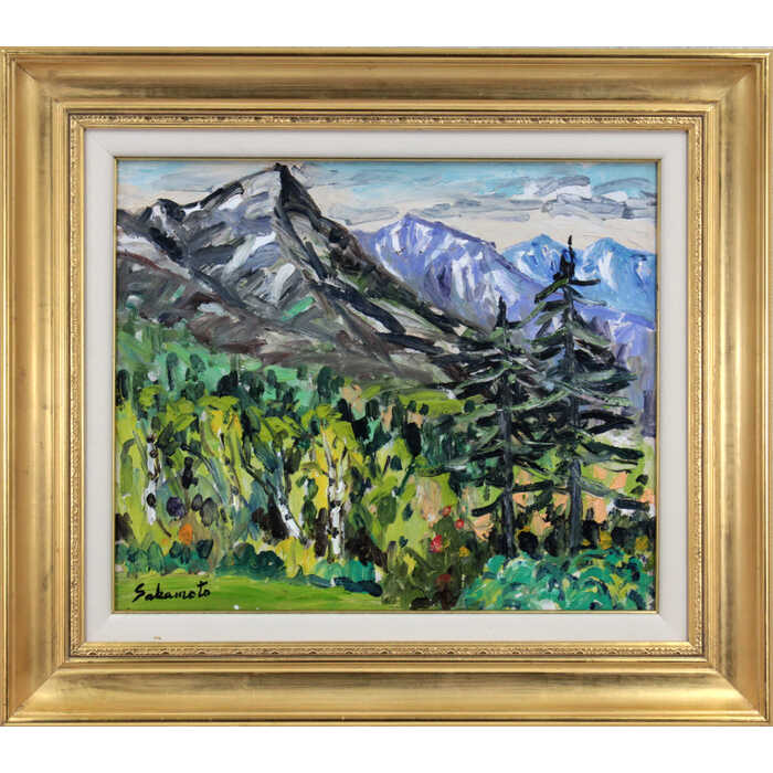 楽天市場】絵画 坂元輝行 油絵・油彩画 『大雪山黒岳』 山 木 自然