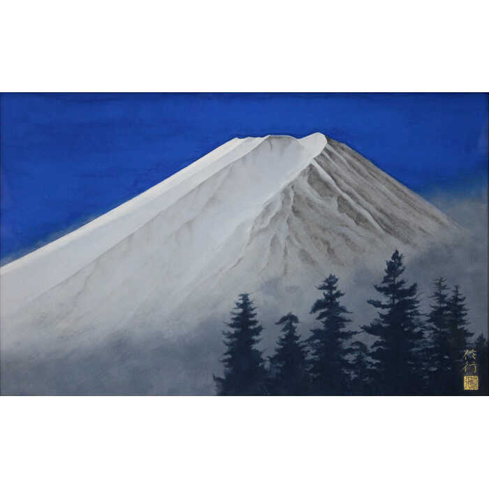 楽天市場】絵画 清水信行 日本画 『富岳』 富士 山 風景 日本風景