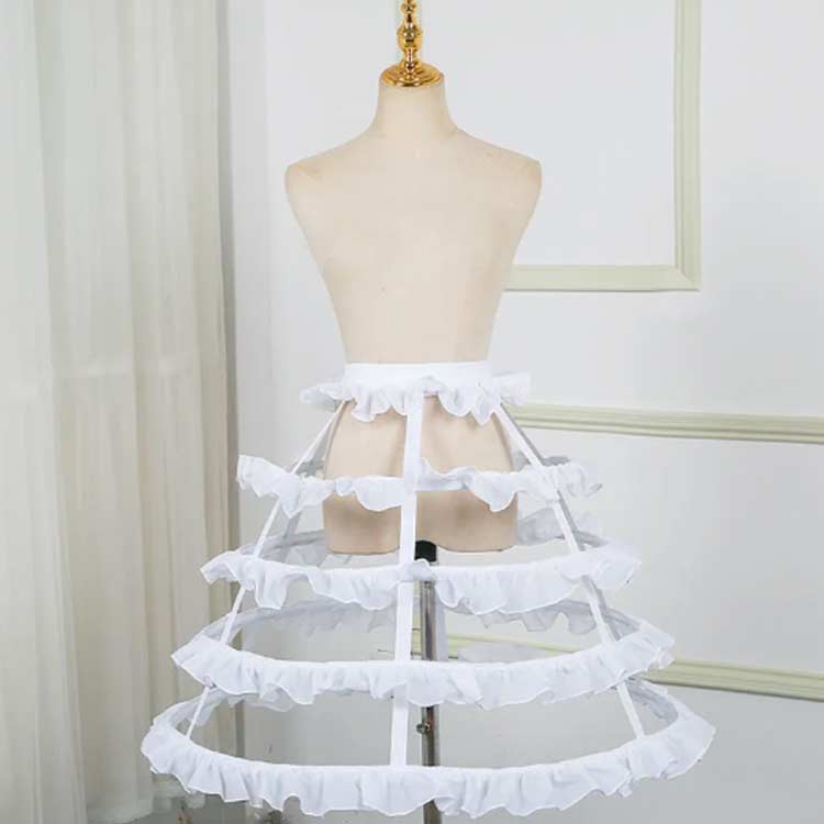 楽天市場】ロリータパニエ 4段 クリノリン フリル 4本ワイヤーパニエ