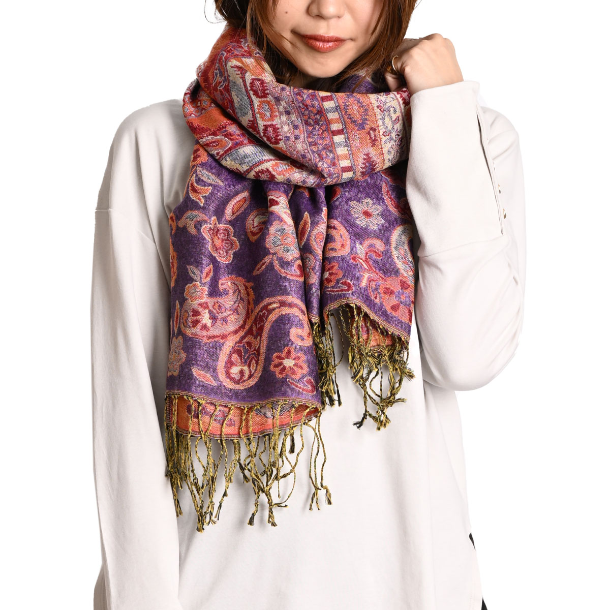 楽天市場】【期間限定10％OFF】ストール 大判 春 夏 秋 冬 厚手 大判