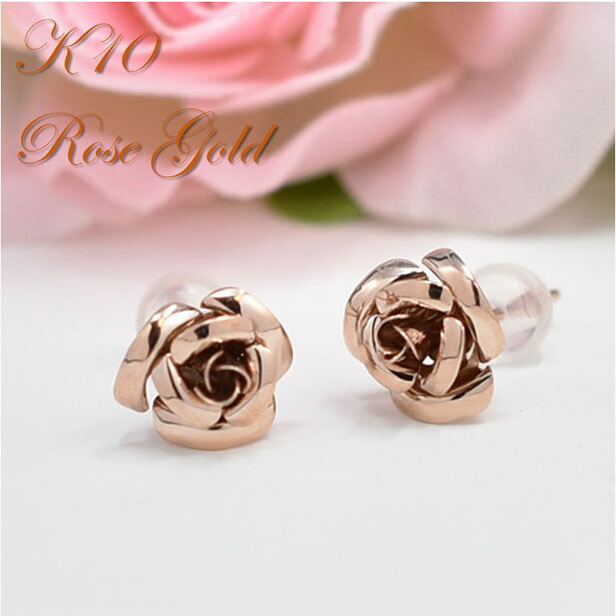 楽天市場】ピアス レディース ピンク ピンクゴールド 薔薇モチーフ