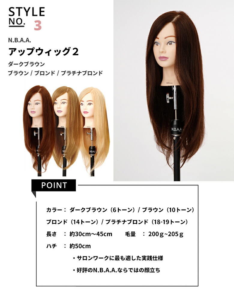 楽天市場】N.B.A.A.カッティングウィッグ【アリス】Alice 人毛100