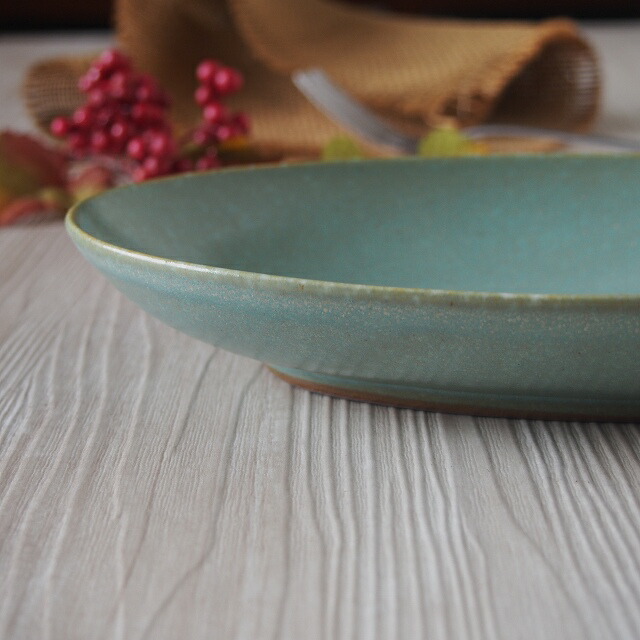 楽天市場】【10%OFF】 オーバル ボウル グリーン シーヴァミント 24.5