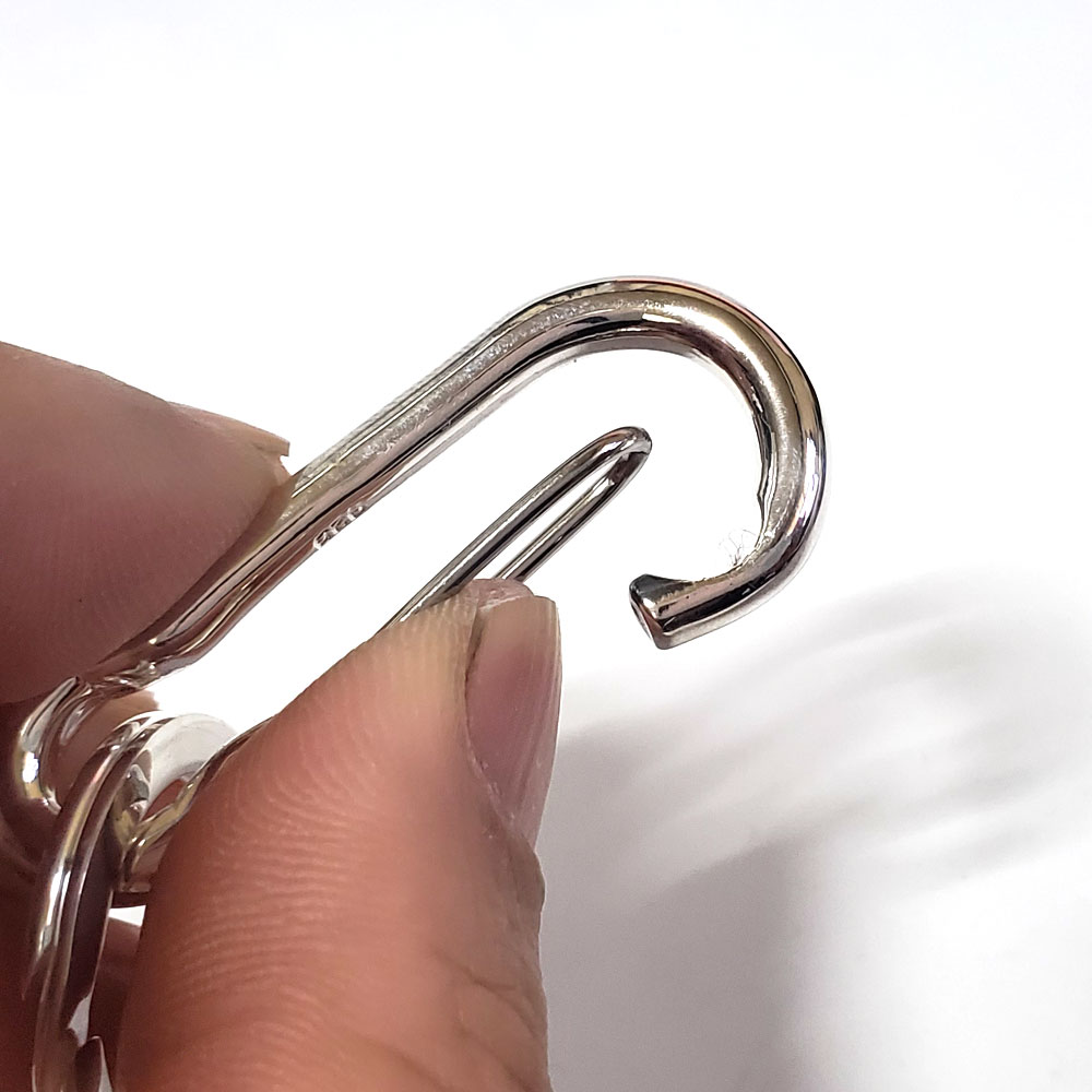 楽天市場】シンプルスタイル 49mm シルバー925 カラビナ キーホルダー