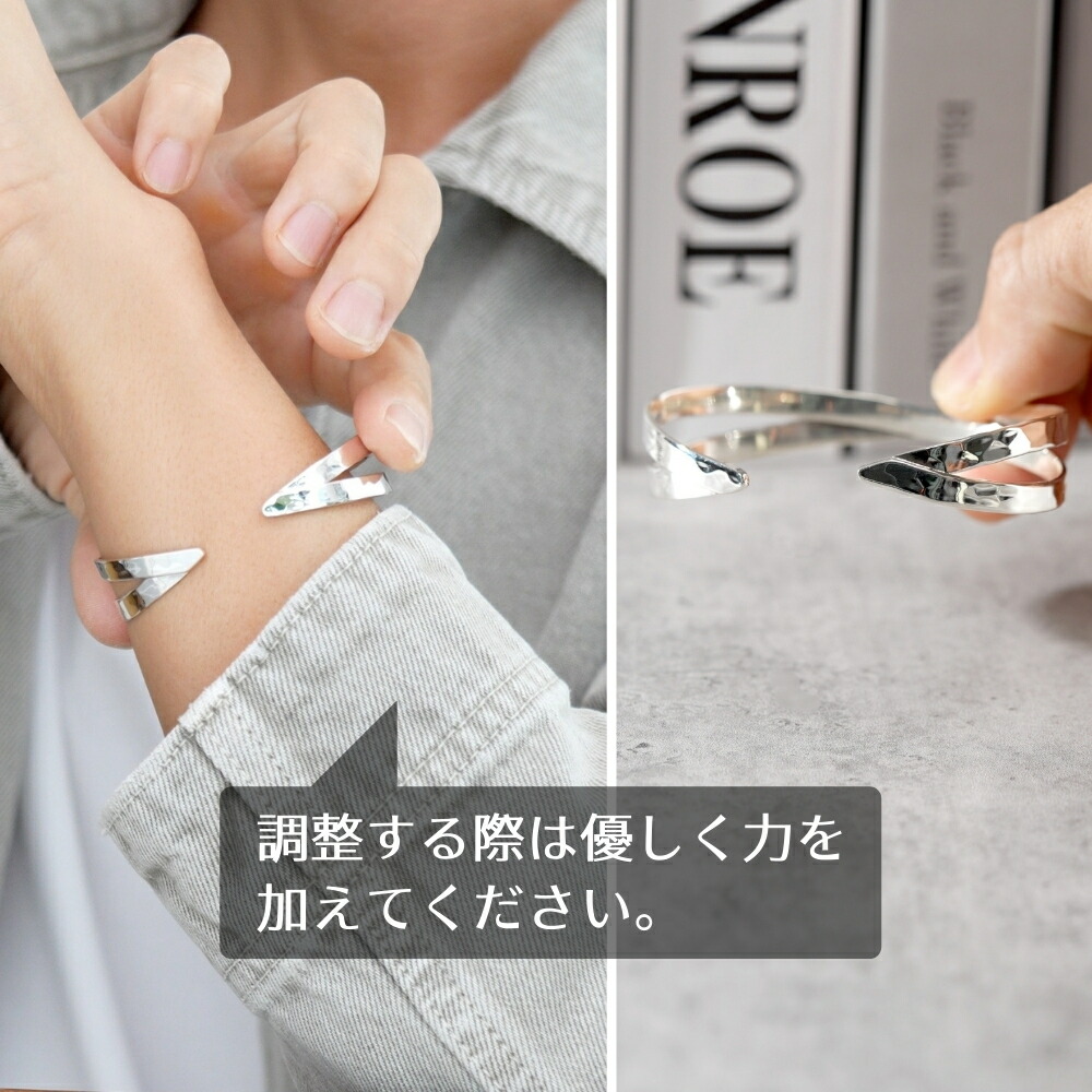 楽天市場】スターリング シルバー 925 ブレスレット シンプル 槌目