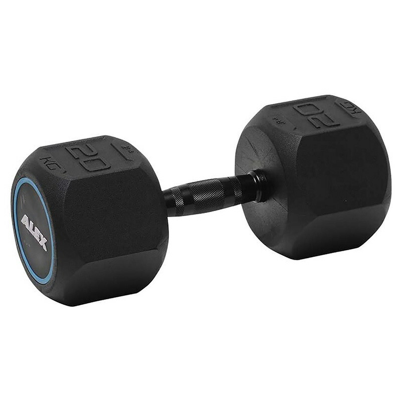 楽天市場】一部入荷まち【日本総代理店】ALEX ラバー HEXダンベル 1本