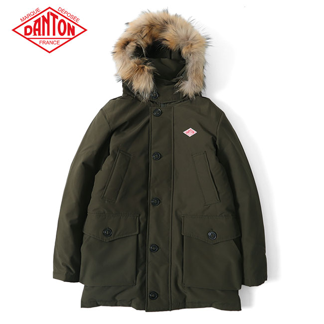 楽天市場】DANTON ダントン ファー付き フードダウンコート JD-8932