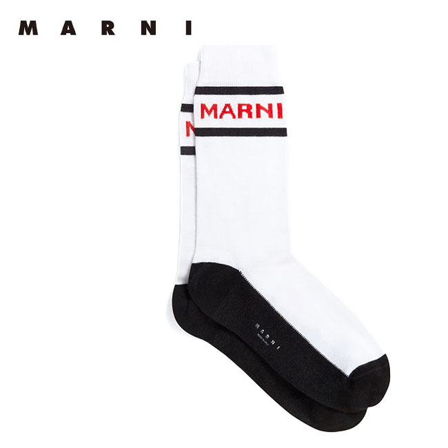 楽天市場】MARNI マルニ ラインロゴ ソックス SKZC0088Q0UFC112 黒 白