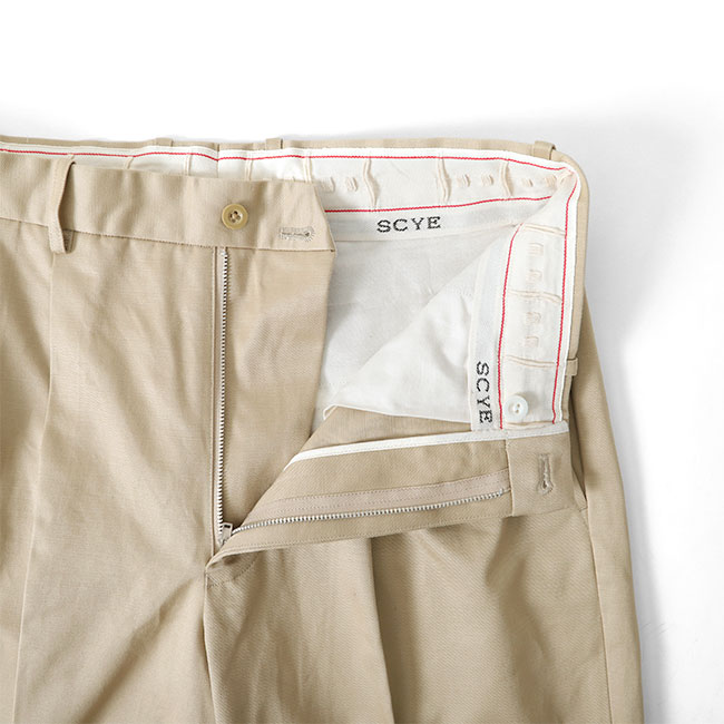 楽天市場】Scye サイ 2タック テーパード チノパンツ スラックス 5122