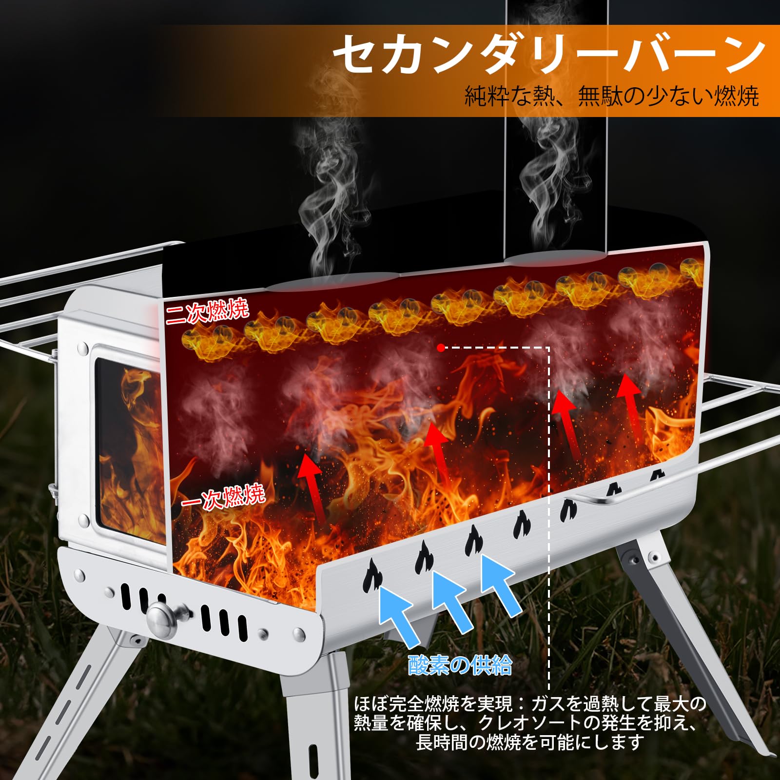 楽天市場】CHANGE MOORE 薪ストーブ 二次燃焼 耐熱ガラス窓 煙突