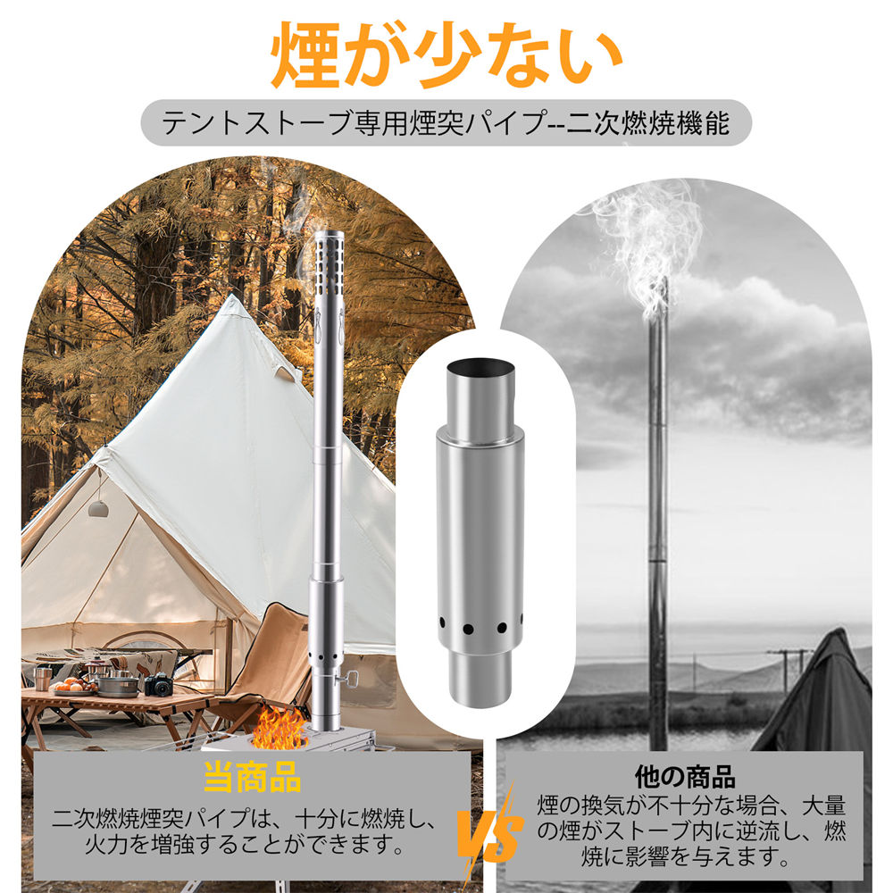 楽天市場】CHANGE MOORE 煙突 二次燃焼 薪ストーブ煙突 二次燃焼煙突