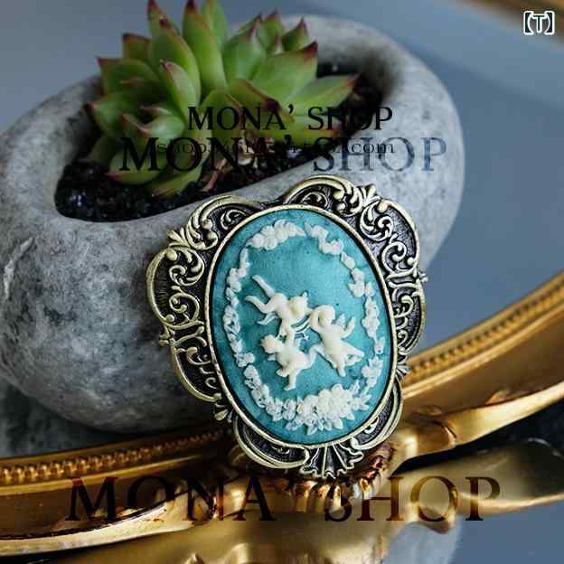 楽天市場】ブローチ ピン おしゃれ 天使 カメオ 中世 レディース