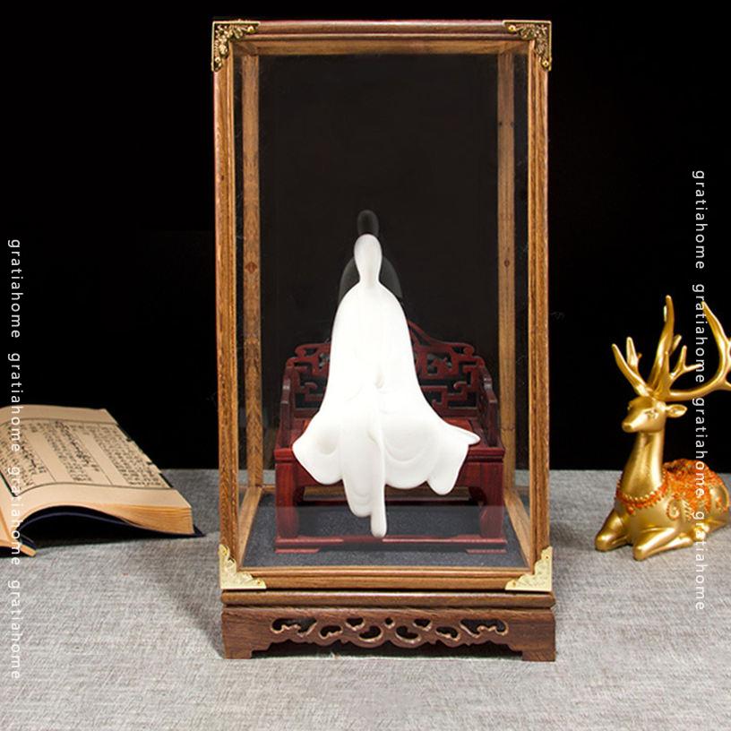 フランス ベルギー ガラスドーム 展示ケース アンティーク 古道具 木