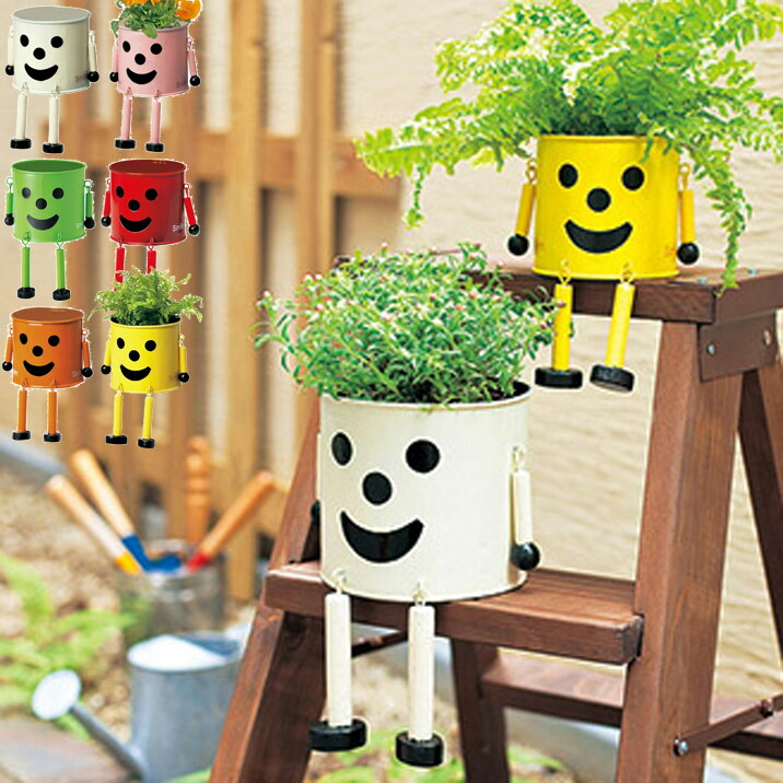 楽天市場】プランター ブリキマン かわいい ブリキ鉢 2号鉢 3号鉢