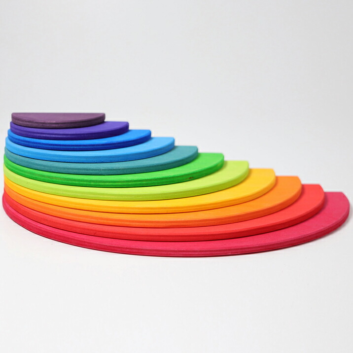 楽天市場】グリムス 木のおもちゃ 半円盤・レインボー セミサークル 虹