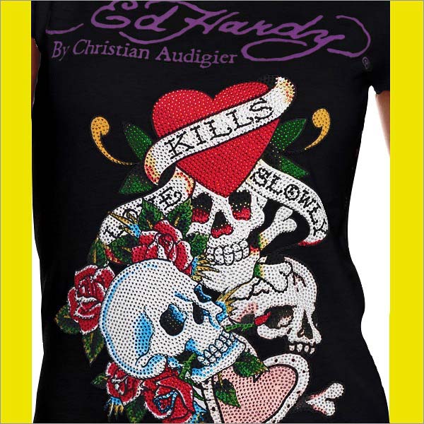 楽天市場】送料無料 レディース 半袖 Tシャツ エドハーディー Ed Hardy